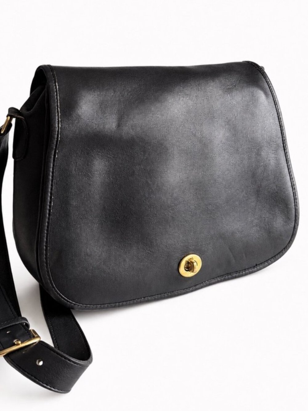 Vintage Coach 9852 Ranch Bag USA Black Crossbody Purse pre-1994